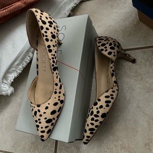 Animal print kitten heels